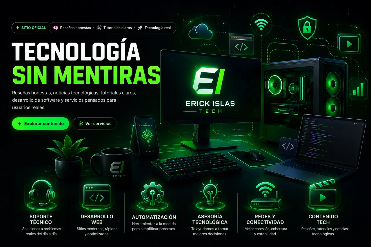 Hero visual Erick Islas Tech