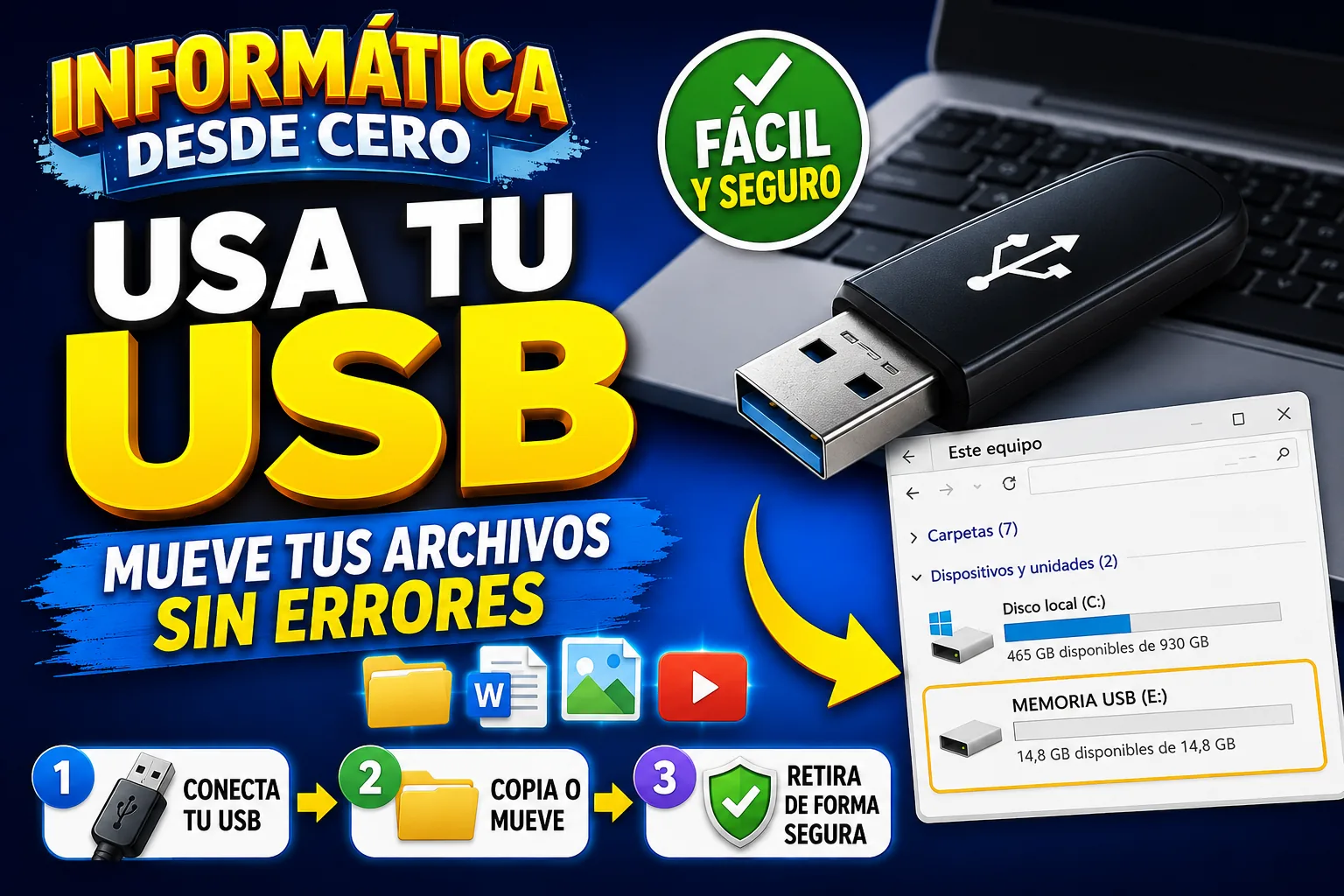 Miniatura de Cómo usar una memoria USB y mover archivos (Episodio 7)